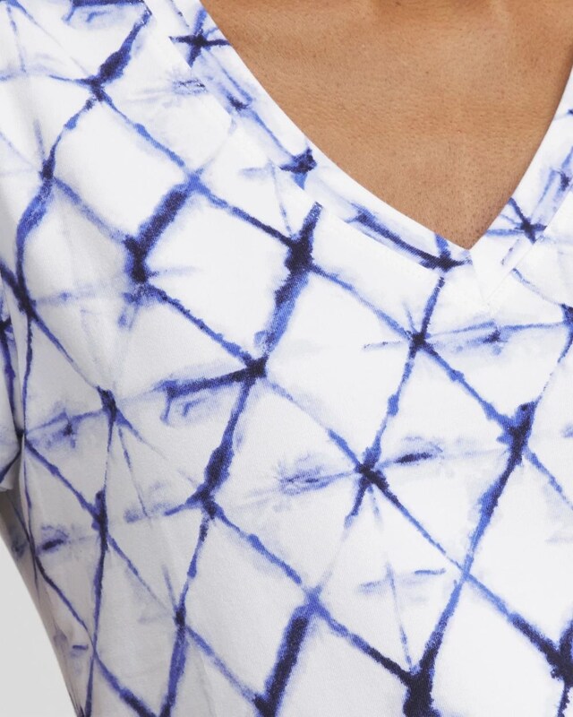 Tie Dye V-neck Perfect Tee - image 4